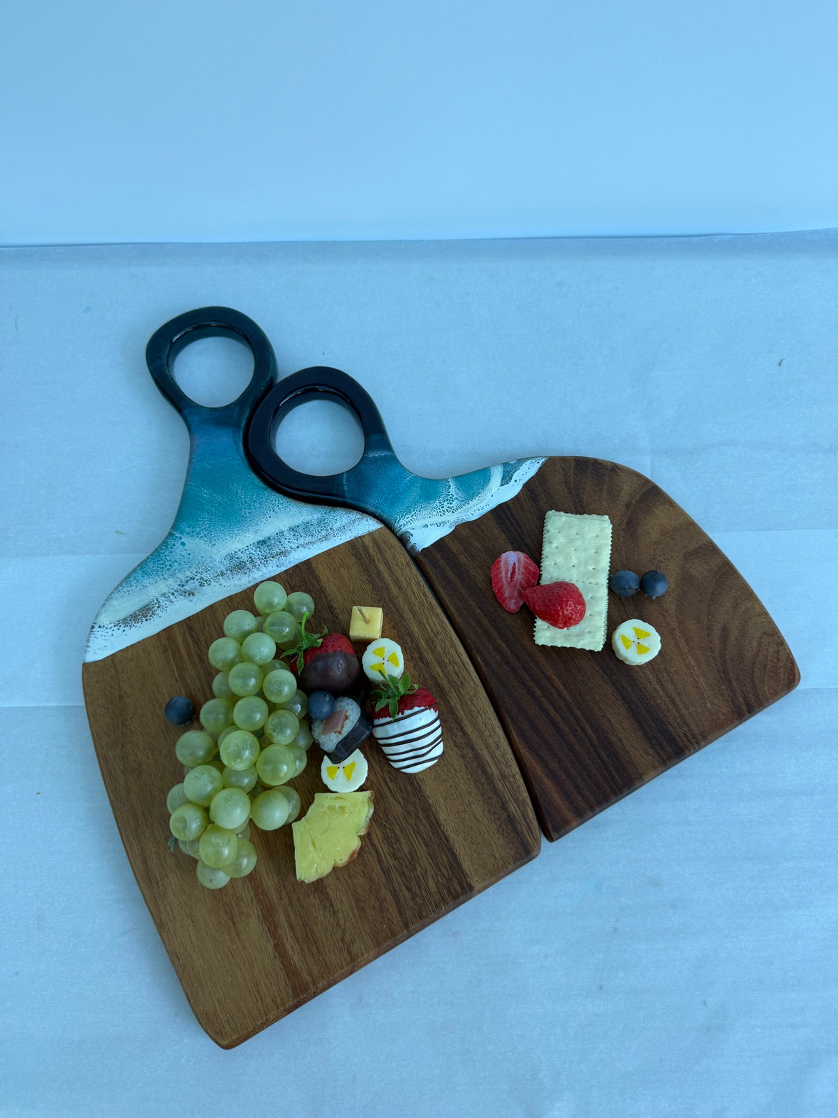 His and Hers Ocean Resin Board Set