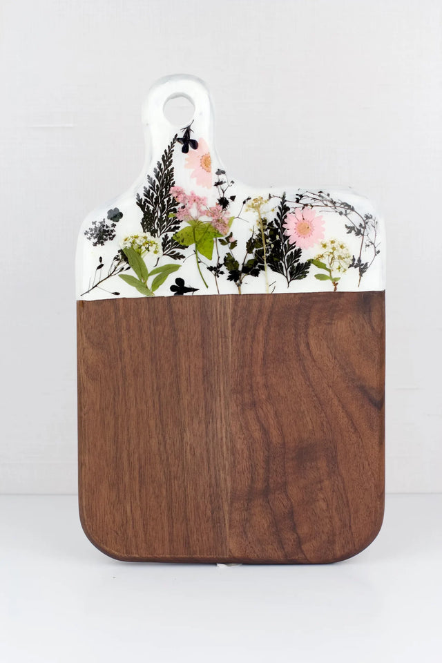 Pan Handle Shape Floral Cheese Board