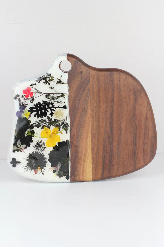 Garlic shaped Floral Cheese Board