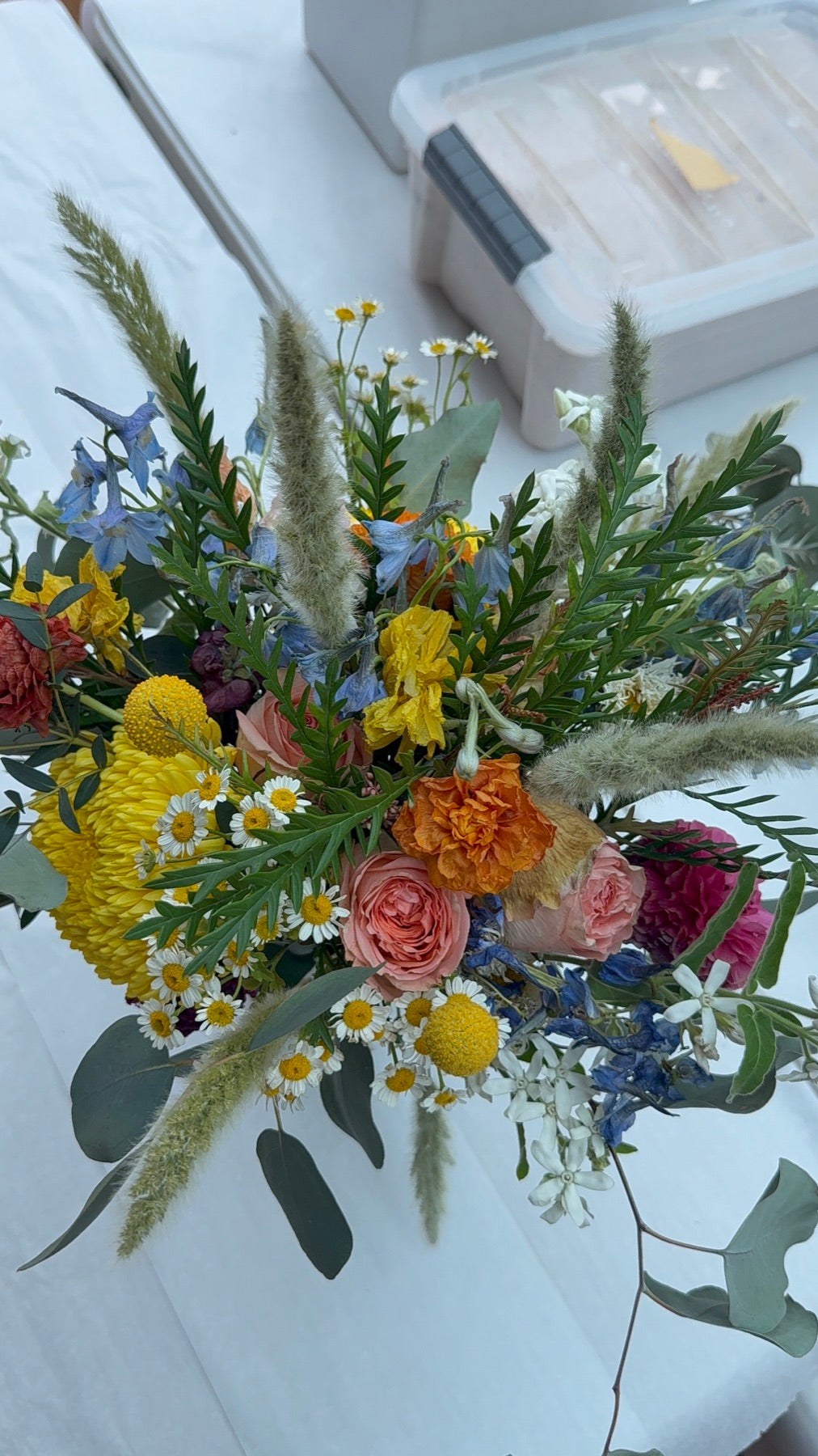 Wedding bouquet before preservation